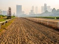 The empty race track atÃÂ Mahalakshmi racecourse